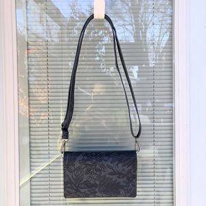 Save The Girls Crossbody/Clutch Dark Blue Easy Touch Screen Convertible Purse